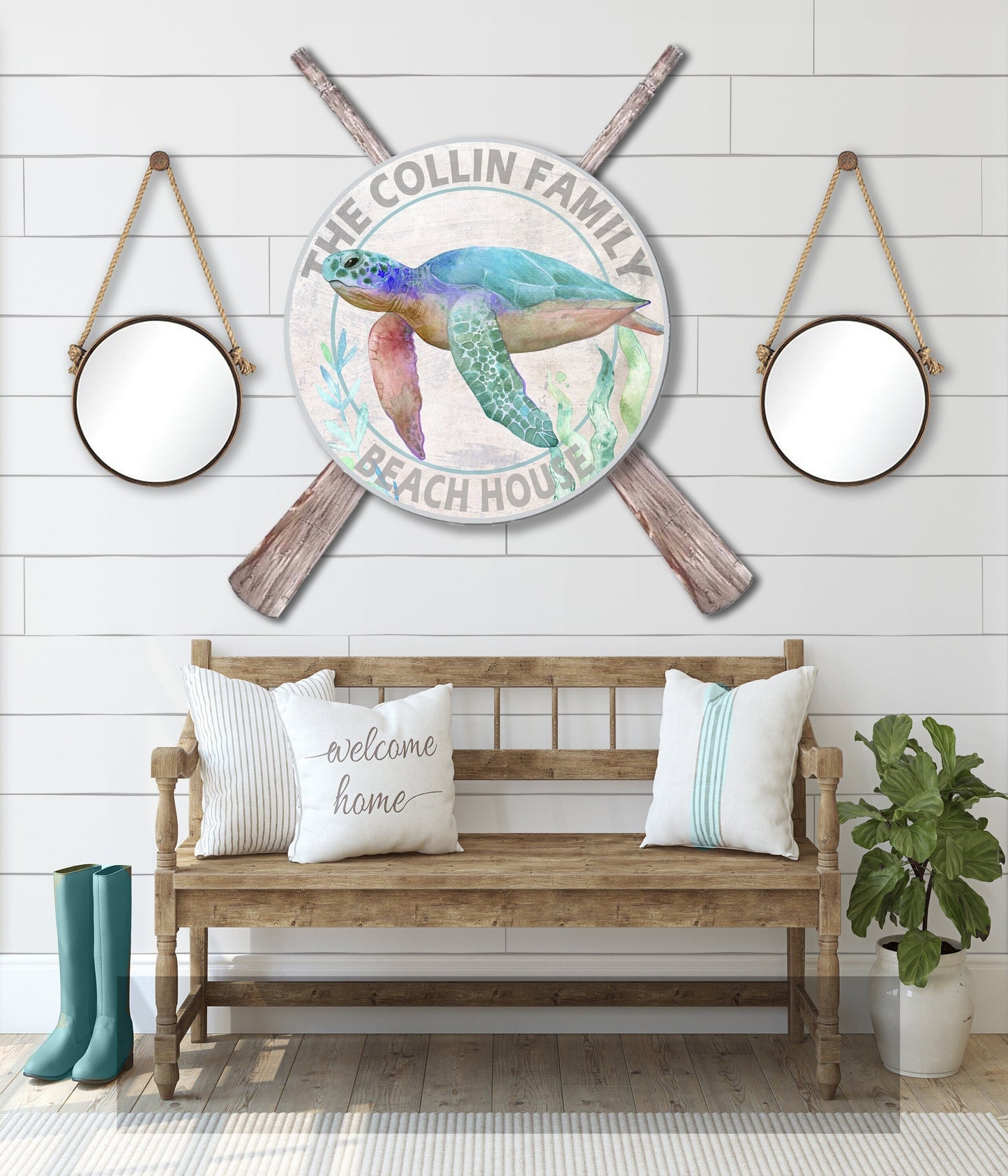 Personalized Nautical Sign, Sea Turtle, Nautical Farmhouse,Nautical Decor, Farmhouse Signs, Rustic, Vintage, Custom, Nurserymothers day