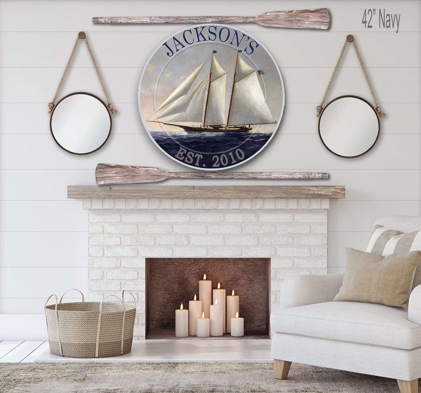 Sailboat Nautical Sign, Vintage Ship Nautical, Farmhouse, Nautical Decor, Metal Signs, Farmhouse Signs, Rustic, Vintage, Custom, Waves